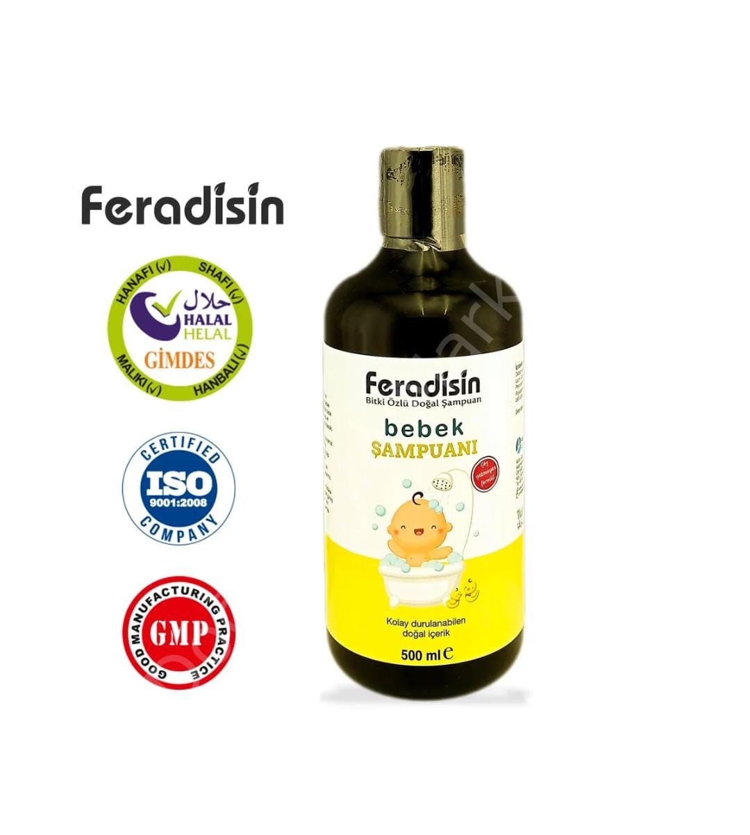 FERADİSİN BEBEKLER İÇİN ŞAMPUAN 500 ml GİMDES SERTİFİKALI