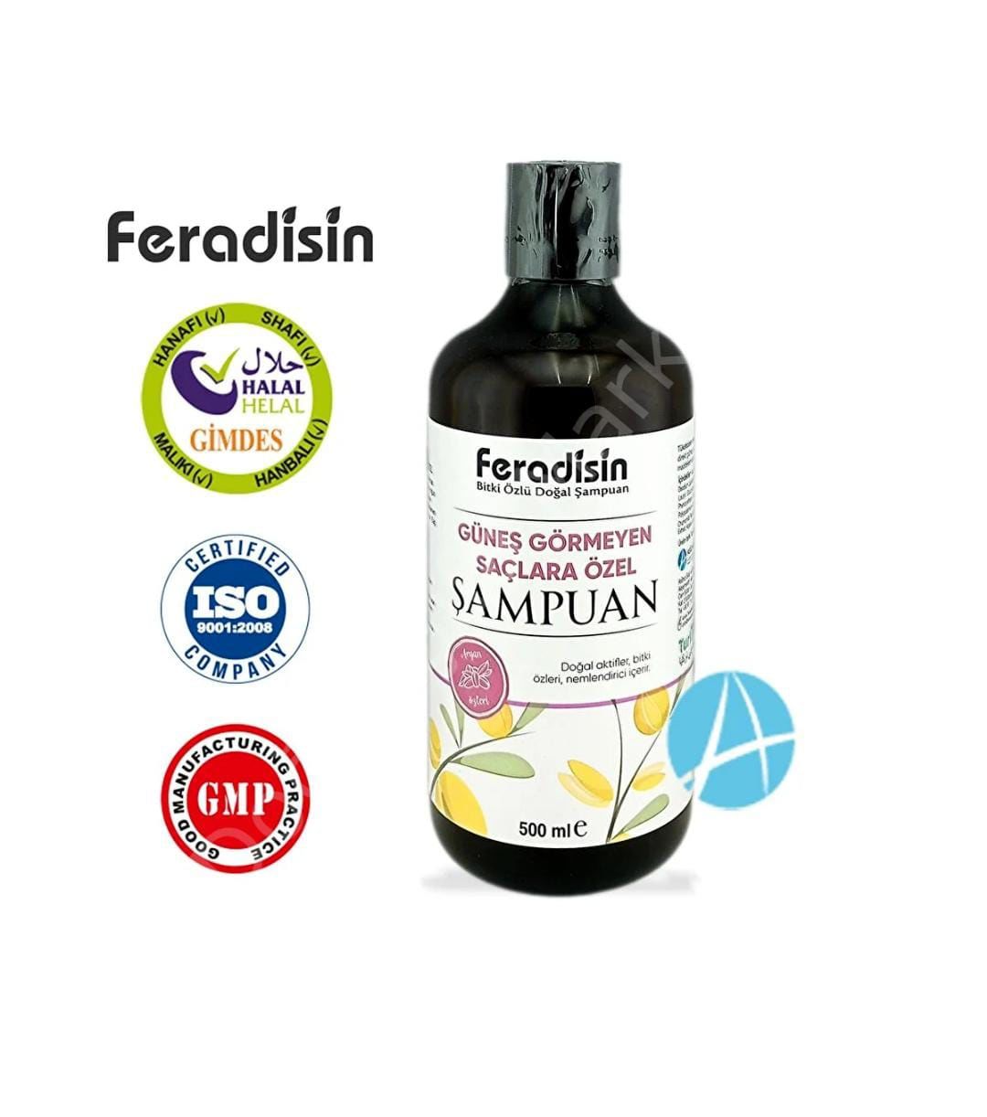 FERADİSİN GÜNEŞ GÖRMEYEN SAÇLAR İÇİN ŞAMPUAN 500 ml GİMDES SERTİFİKALI