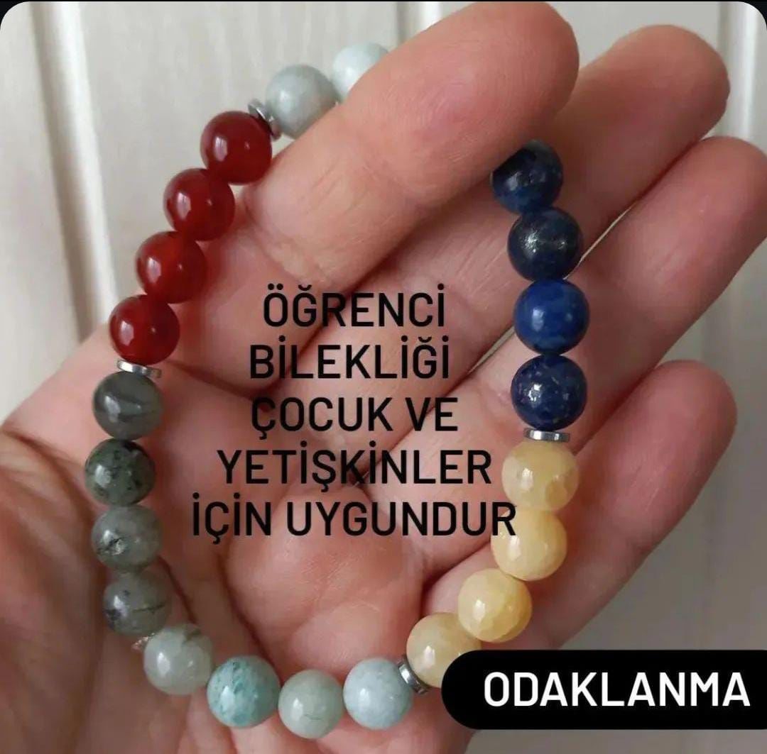 ÖĞRENCİ BİLEKLİĞİ AA KALİTE DOĞAL TAŞ 8 MM