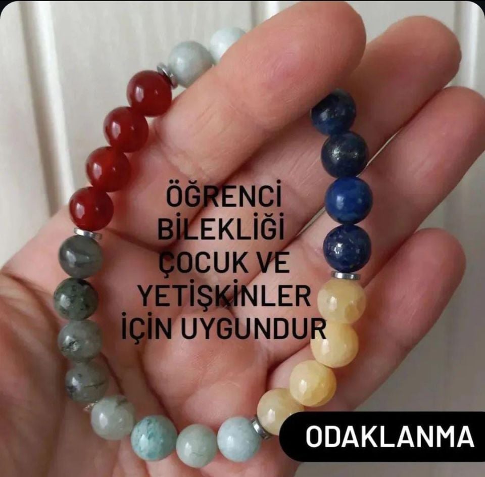 ÖĞRENCİ BİLEKLİĞİ AA KALİTE DOĞAL TAŞ 8 MM
