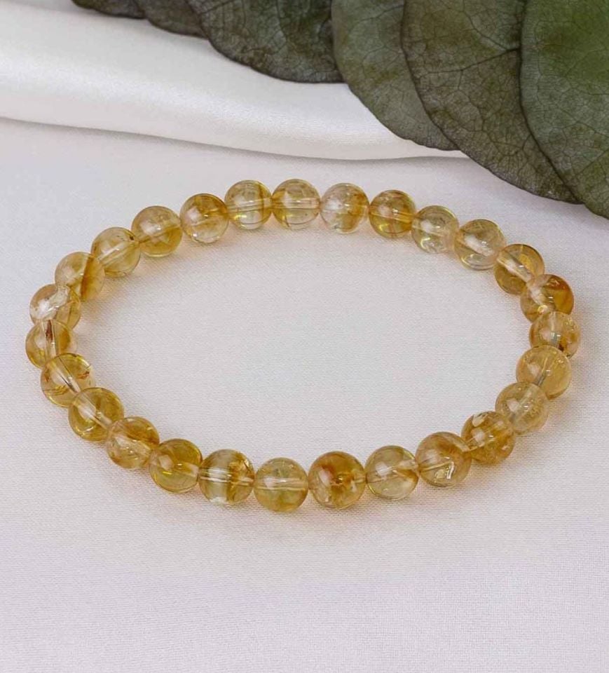 SİTRİN TAŞI BİLEKLİK AA KALİTE 8 MM