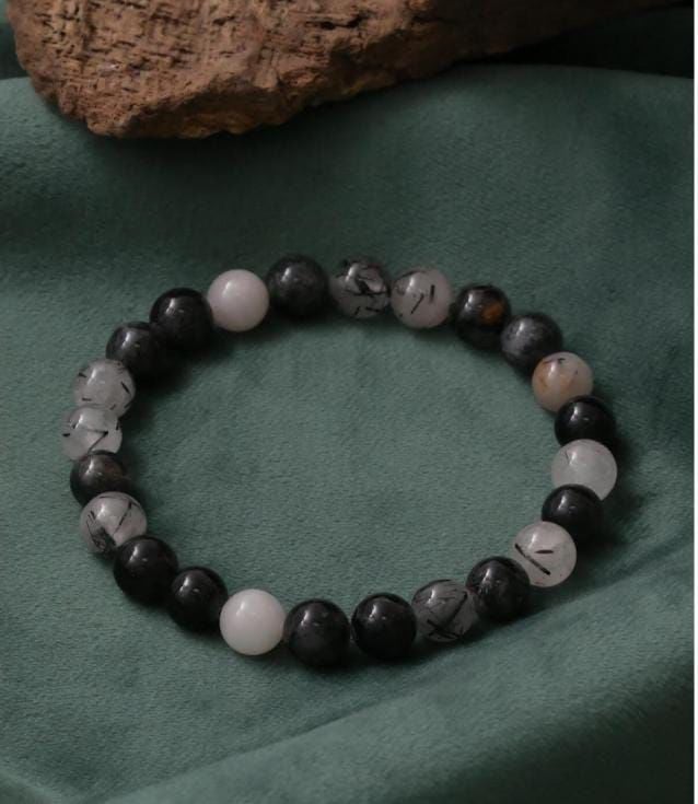 RUTİLİ KUVARS BİLEKLİK AA KALİTE 8 MM