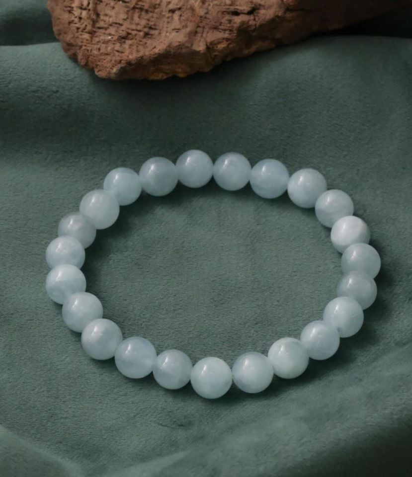AKUAMARİN TAŞI BİLEKLİK AA KALİTE 8 MM