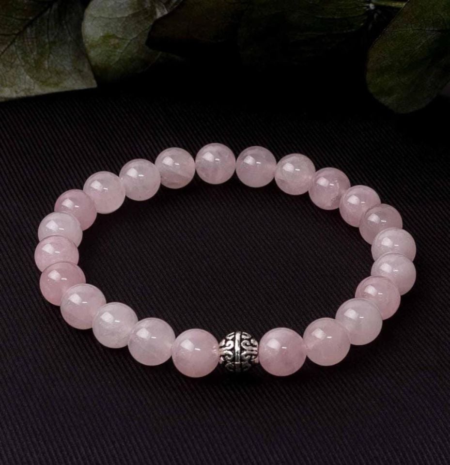 PEMBE KUVARS TAŞI BİLEKLİK AA KALİTE 8 MM