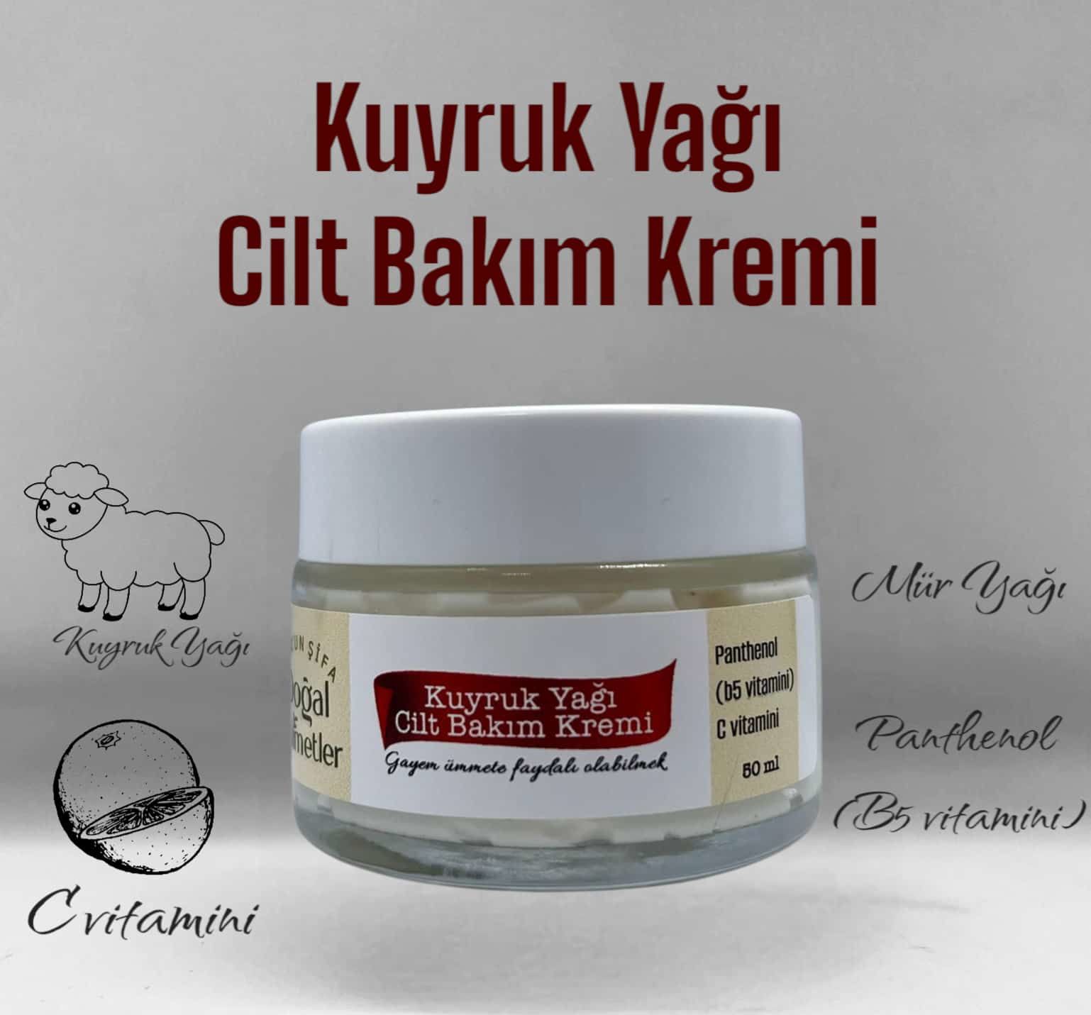 Kuyruk Yağı Cild Bakım Kremi 50 ml